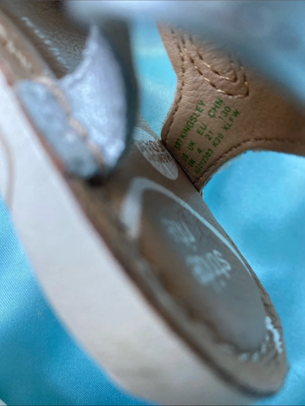Stride Rite Leather Metallic Silver Kingsley Toddler Sandals